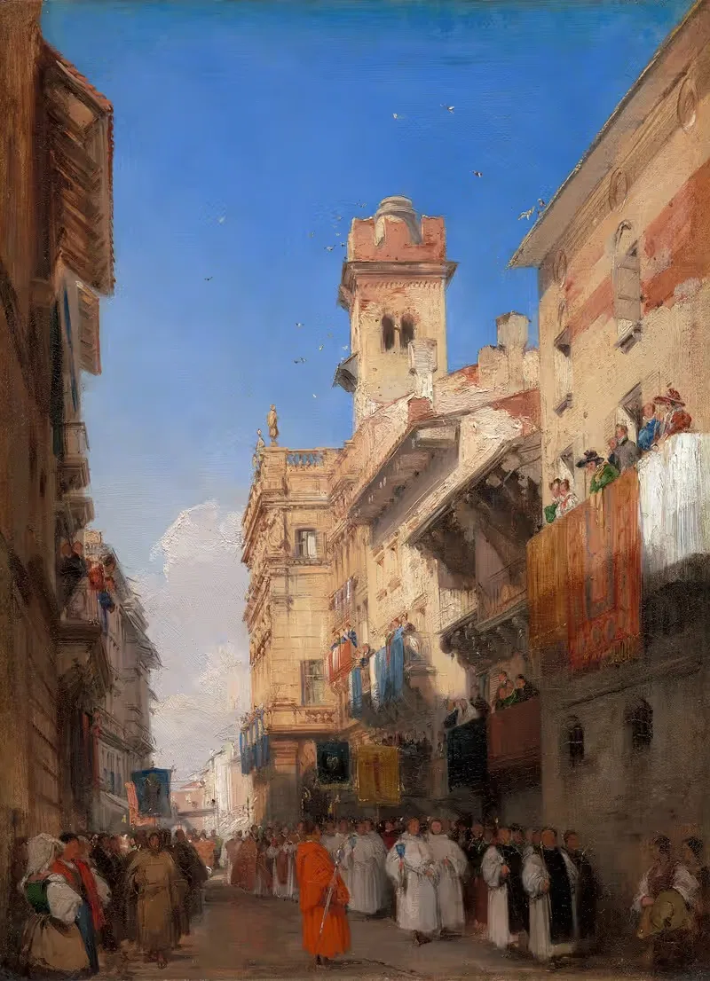 Corso Sant'Anastasia, Verona — Richard Parkes Bonington