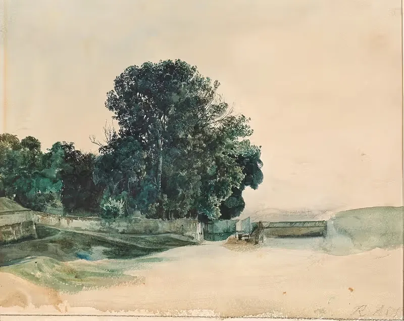 Этюд дерева by Рудольф фон Альт, c. 1845 — digital art print download