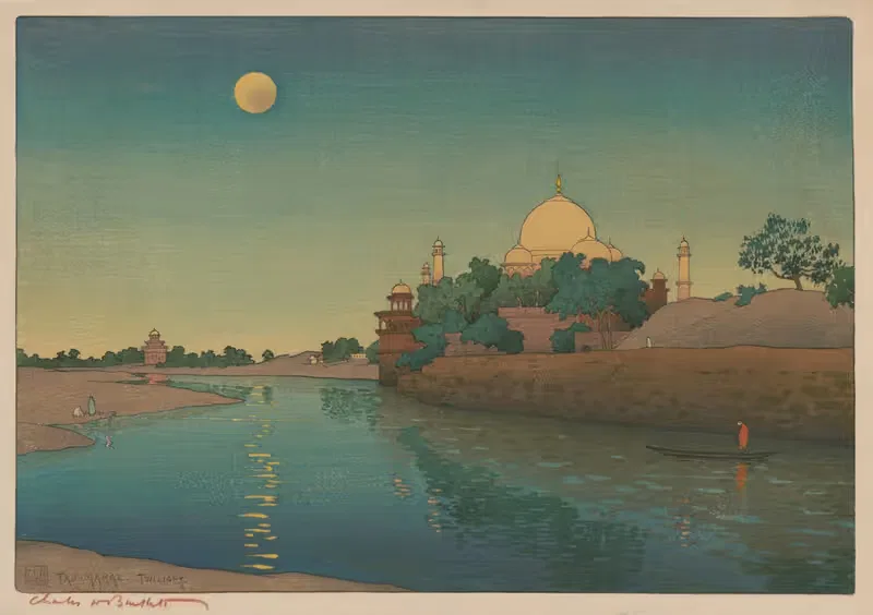 Тадж-Махал, сумерки by Чарльз Уильям Бартлетт, 1920 — digital art print download