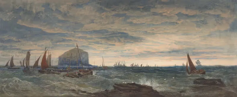 The Bass Rock at Dawn — Edward Duncan