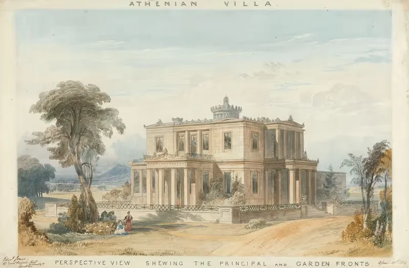 Проект афинской виллы by Эдвард Джонс, 1834 — digital art print download