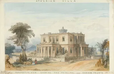 Проект афинской виллы by Эдвард Джонс, 1834 — digital art print download