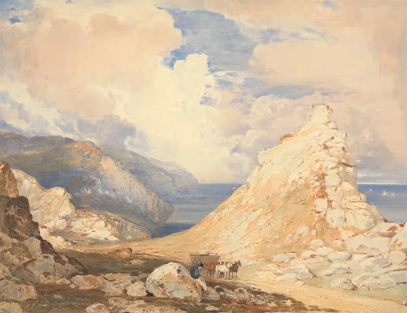 Valley of Rocks, Lynton, North Devon by Francis Oliver Finch — digital art print download