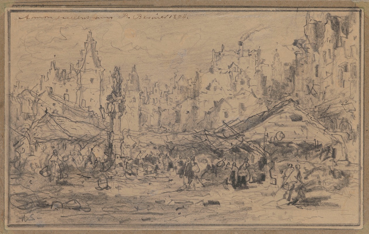 The Old Fishmarket in Antwerp — Henri François Schaefels