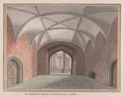 Herstmonceux Castle, East Sussex: The Porter's Lodge by James Lambert of Lewes — digital art print download