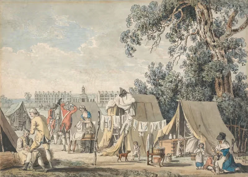 A Military Encampment in Hyde Park — James Malton