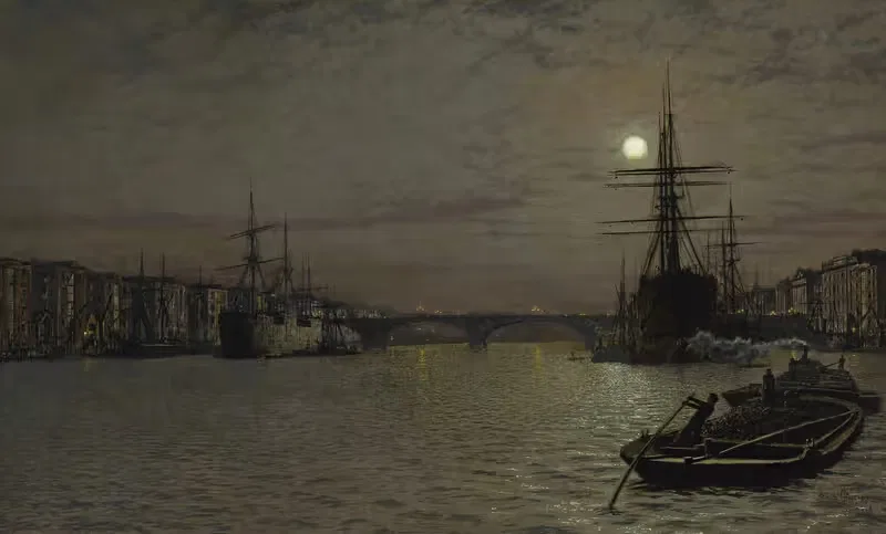 The Pool and London Bridge at Night — John Atkinson Grimshaw