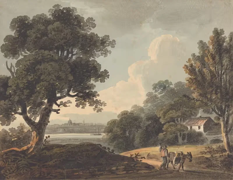 Landscape with a Distant View of London — John Henry Campbell