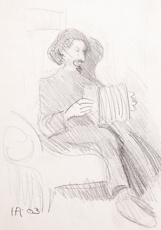 Ole Kruse Playing the Accordion — Ivar Arosenius