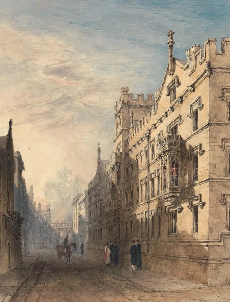 Колледж Экзетера, Оксфорд by Джозеф Мюррей Инс, 1835 — digital art print download