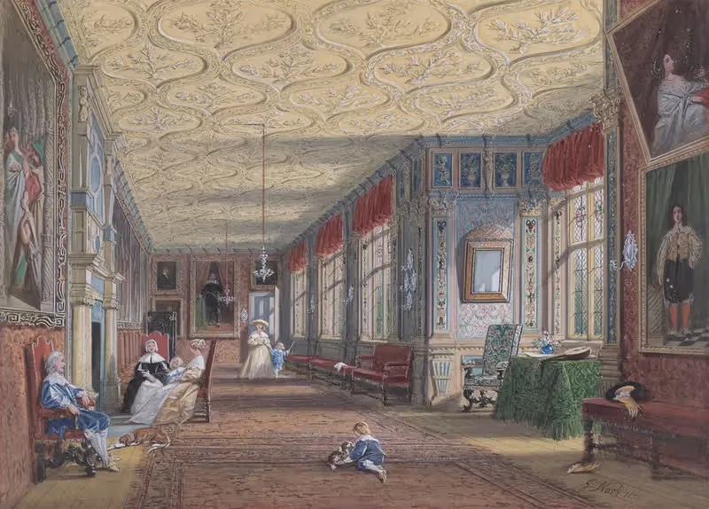 The Cartoon Gallery, Knole, Kent — Joseph Nash
