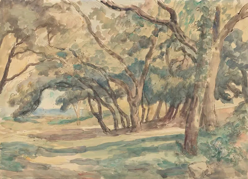 Wooded Glade near St. Tropez — Roger Fry