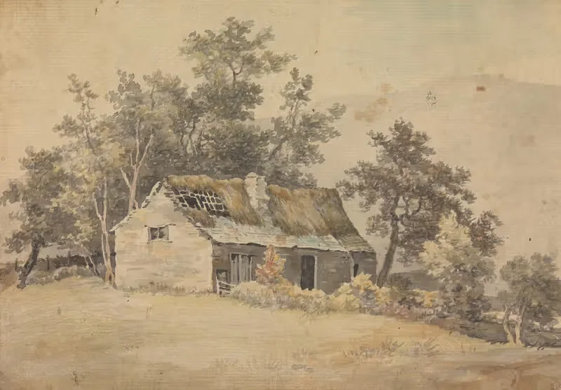 Пейзаж с разваливающимся домом by Сорей Гилпин, 1760 — digital art print download