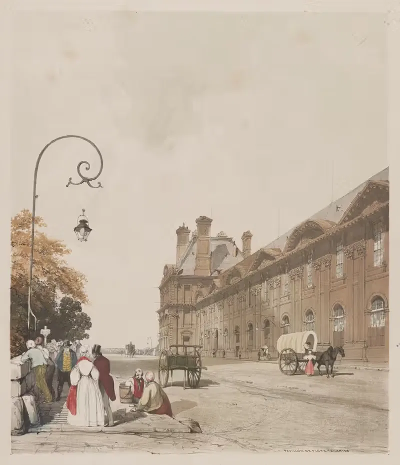 Павильон Флоры, Тюильри by Томас Шоттер Бойс, 1839 — digital art print download