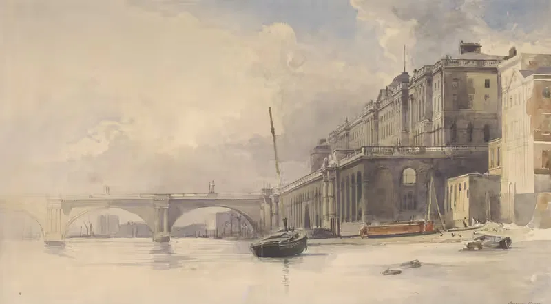 Сомерсет-Хаус и мост Уотерлоо by Уильям Эдвард Дайтон — digital art print download
