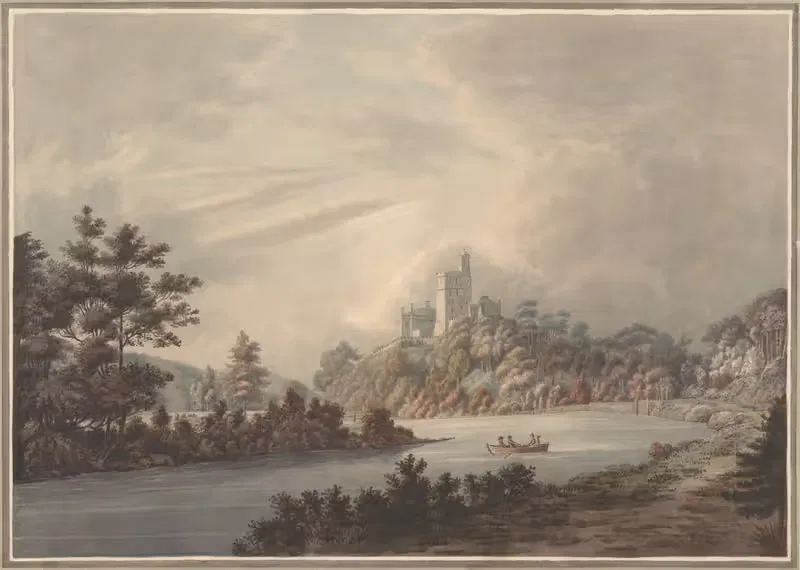 Landscape, Castle by a River by William Green — digital art print download
