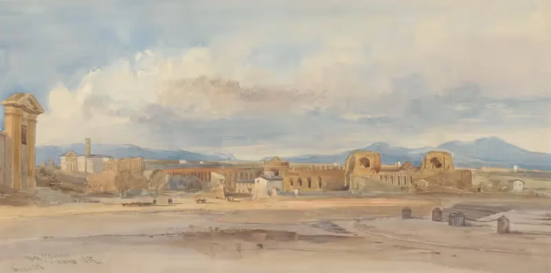 Порта Сан-Джованни, Рим by Уильям Лейтон Литч, 1837 — digital art print download
