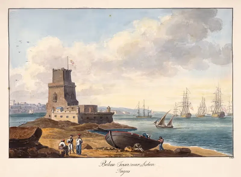 Belem Tower near Lisbon on the Tagus — Charles Hamilton Smith
