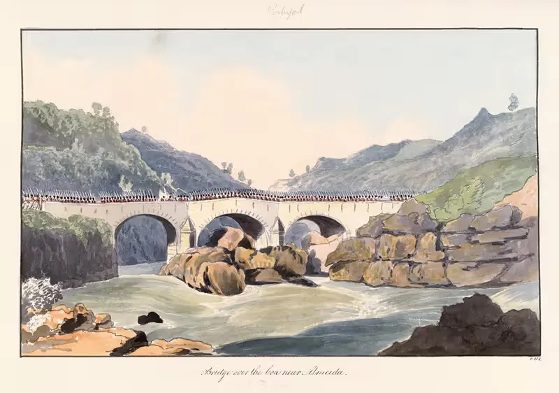 Bridge over the Coa near Almeida — Charles Hamilton Smith