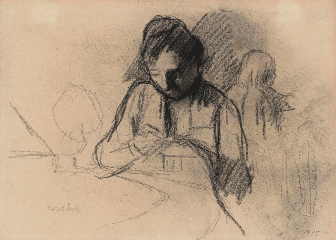 Woman Sewing and Child — Jakob Smits