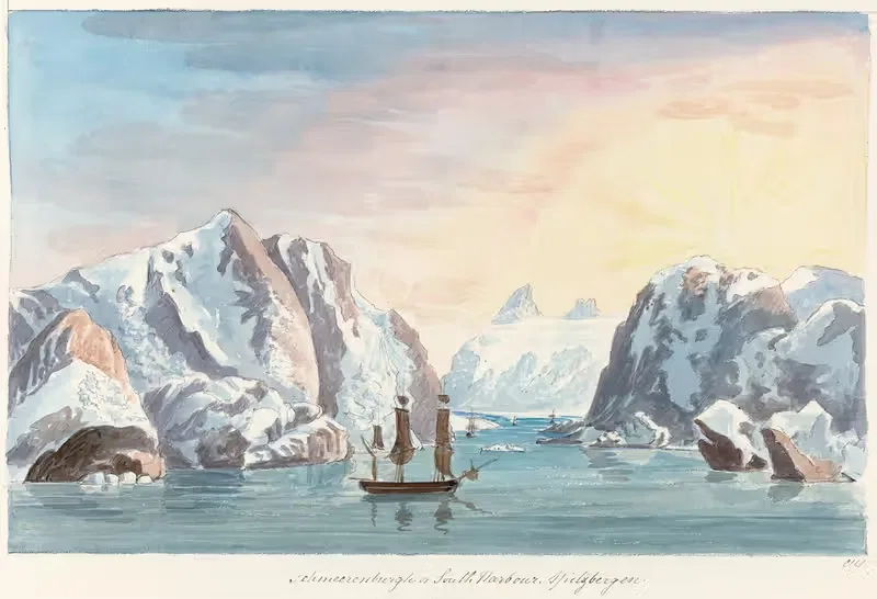 Schmecrenburgh on South Harbour, Spitzbergen — Charles Hamilton Smith