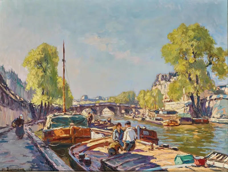 Paris, a View of Pont New — Henri Alphonse Barnoin