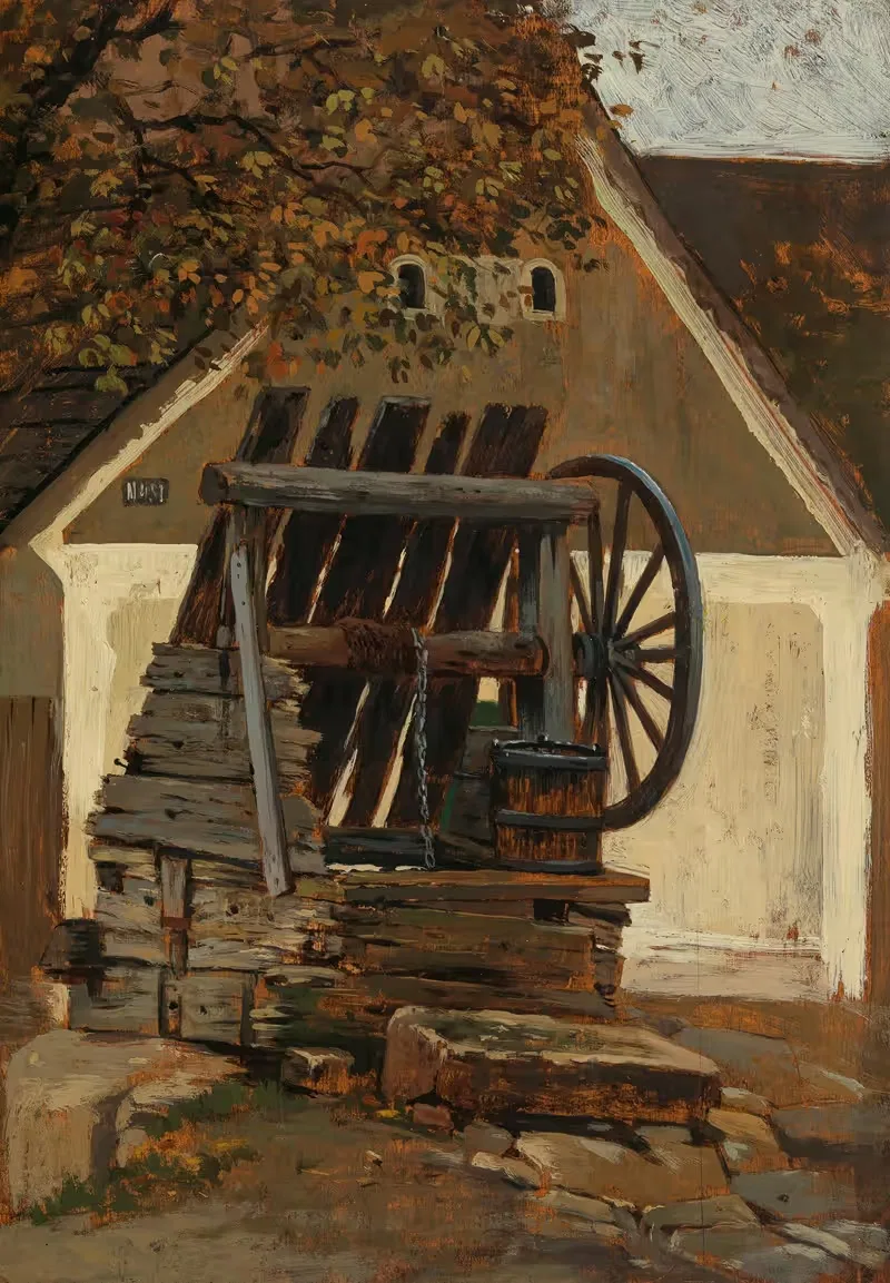 Водяной колодец by Теодор фон Хёрманн, c. 1875 — digital art print download