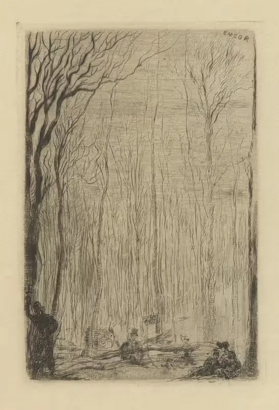 Bosgezicht te Groenendaal — James Ensor