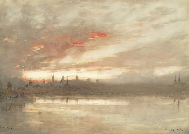 A view over Lake Lucerne by Albert Goodwin — digital art print download