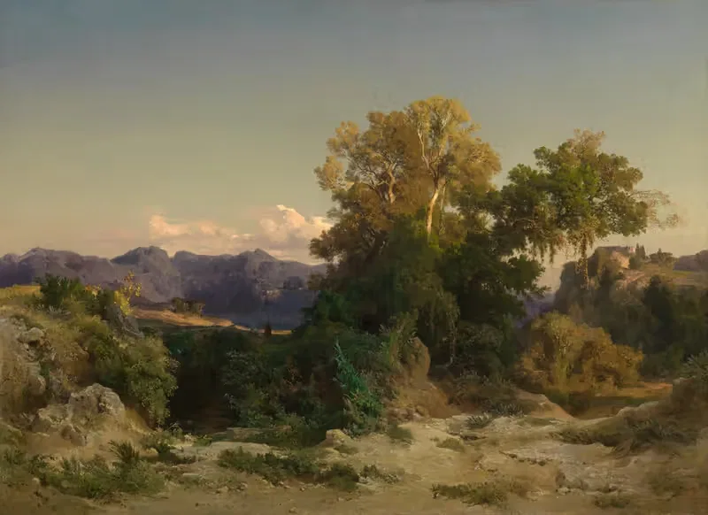 Landscape in the Roman Campagna — Arnold Böcklin
