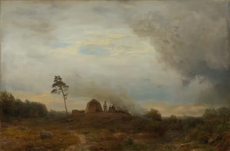 Польский бивак на вересковой пустоши by Карл Фридрих Лессинг, 1864 — digital art print download