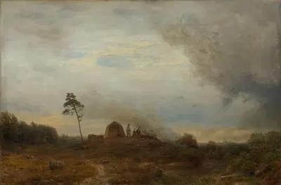 Польский бивак на вересковой пустоши by Карл Фридрих Лессинг, 1864 — digital art print download