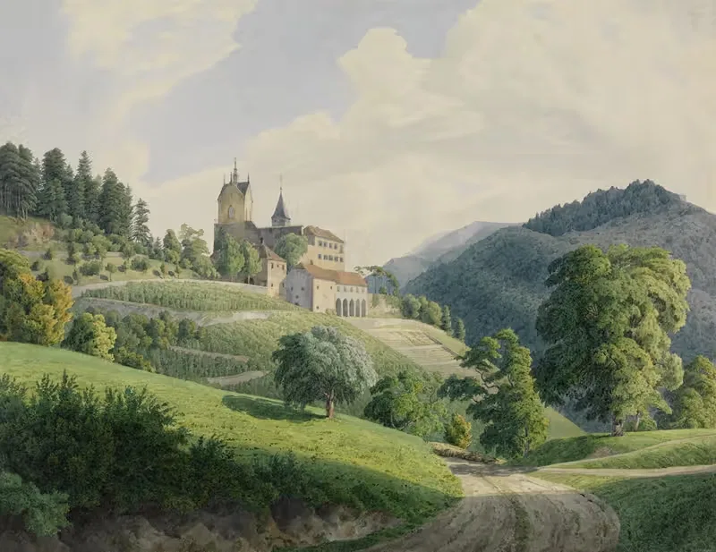 Blick auf Schloß Eberstein by Carl Ludwig Frommel — digital art print download
