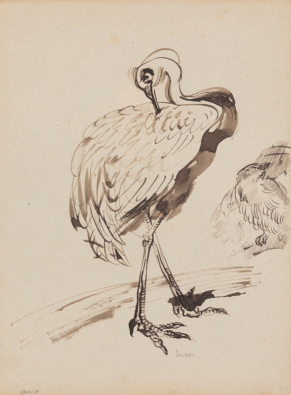 Chinoiserie, a Stork by Джеймс Энсор — digital art print download