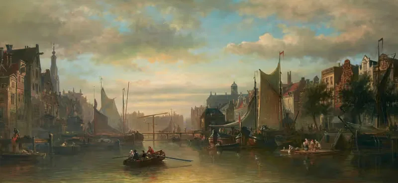 Вид на Амстердам by Элиас Питер ван Боммел, 1881 — digital art print download