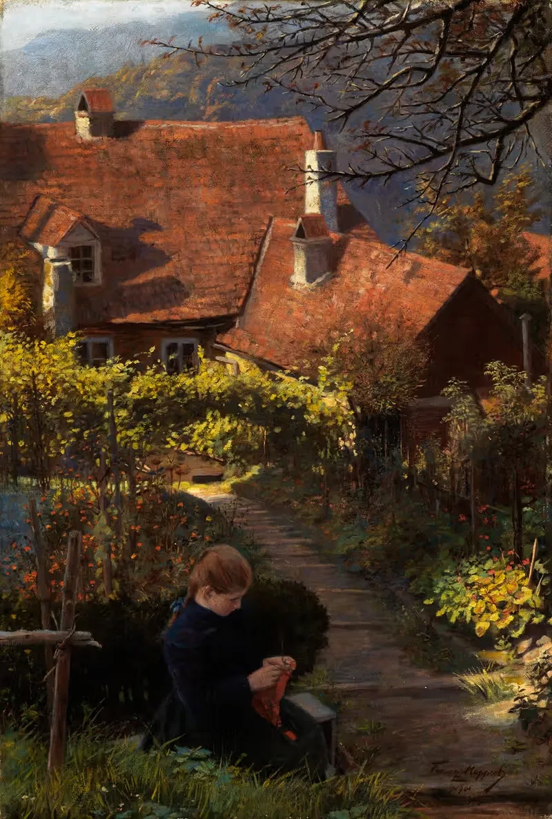 Домик в саду by Франц Мопперт, 1901 — digital art print download