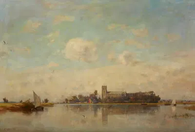 Christchurch Priory, Hampshire by Frederick George Cotman — digital art print download