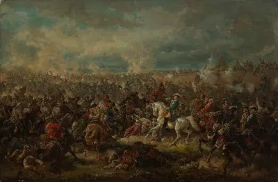 Маркграф Людвиг Вильгельм фон Баден в битве при Саланкамене, 1691 by Фридрих Кайзер — digital art print download