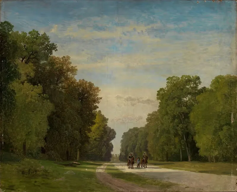 Аллея у Фонтенбло by Георг Эдуард Отто Заал, 1858 — digital art print download