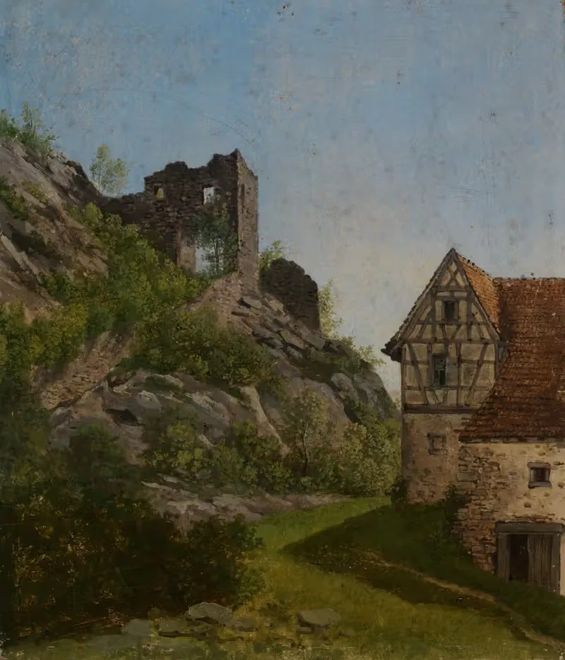 Ruine mit Haus by Georg Wilhelm Issel, 1836-1844 — digital art print download