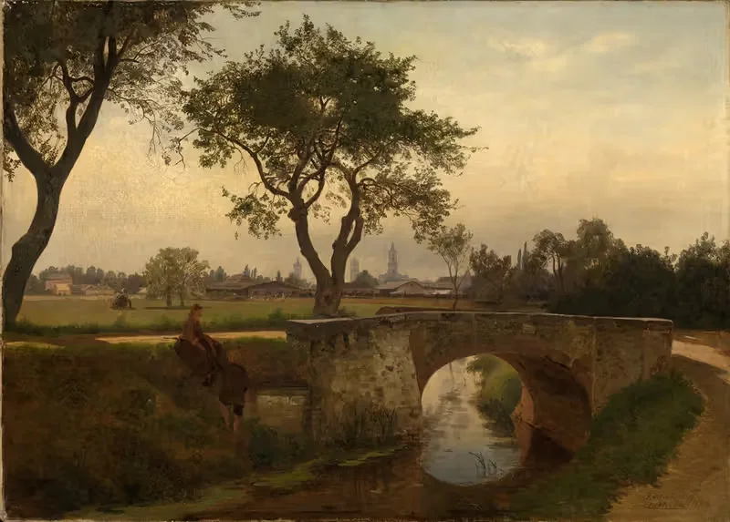 Blick auf Karlsruhe von Süden — Gustav Osterroht