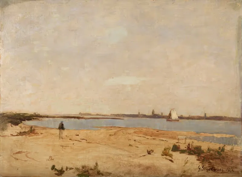 Вид на Горкум by Густав Шёнлебер, 1876 — digital art print download