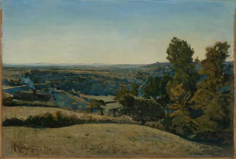 Französische Landschaft by Henri-Joseph Harpignies, 1877 — digital art print download