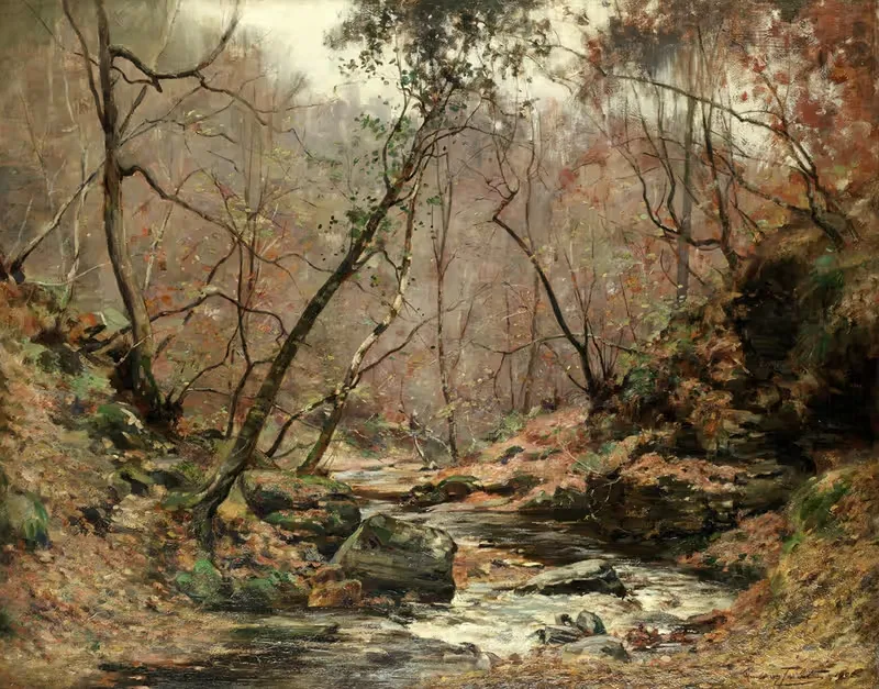 Лесной пожар by Джон А. Хендерсон Тарбет, 1902 — digital art print download