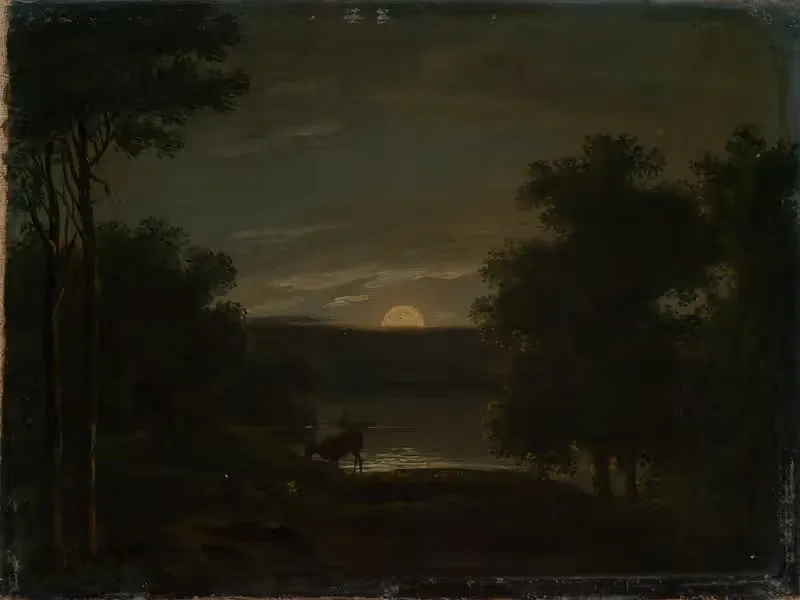 Ландшафт при лунном свете by Якоб Вильгельм Хубер, 1811 — digital art print download
