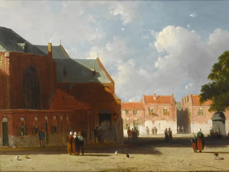 A view of a Dutch town — Jan Weissenbruch