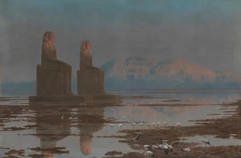 The Nile in flood, Thebes — Jean-Léon Gérôme