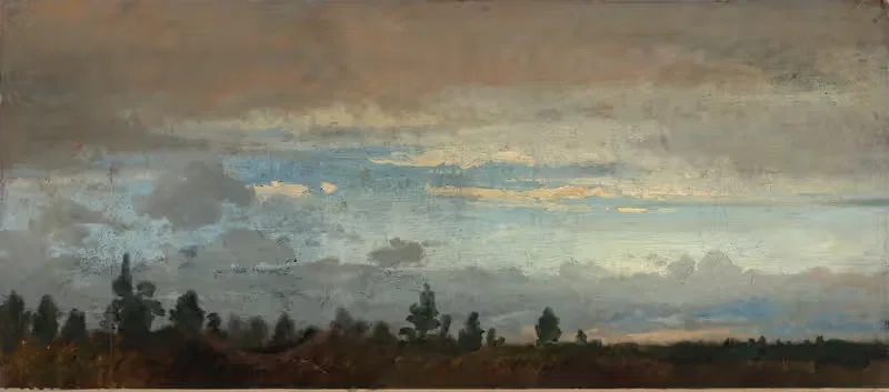 Облачное вечернее небо by Иоганн Вильгельм Ширмер, 1841-1853 — digital art print download