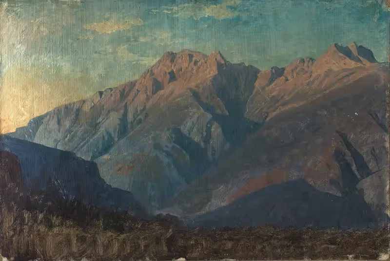 Felsmassiv (wohl) in Graubünden — Johann Wilhelm Schirmer