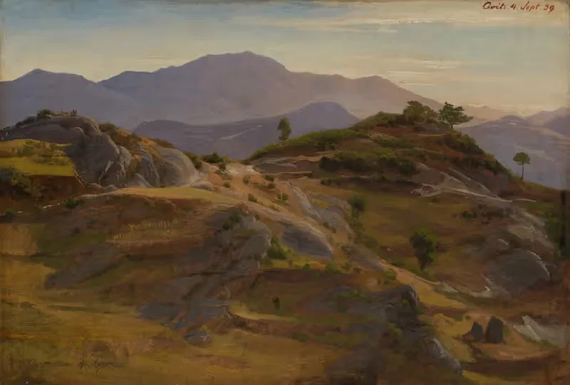 Landschaft bei Civitella by Johann Wilhelm Schirmer, 1839 — digital art print download